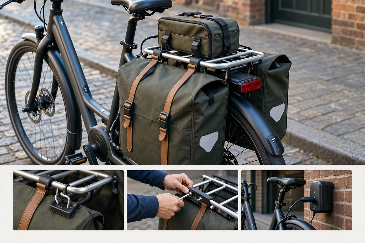 Porte-bagage et sacoches pour vélo électrique
