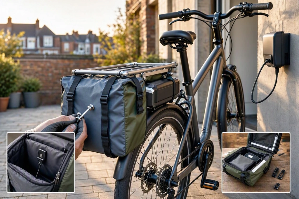 Porte-bagage et sacoches pour vélo électrique