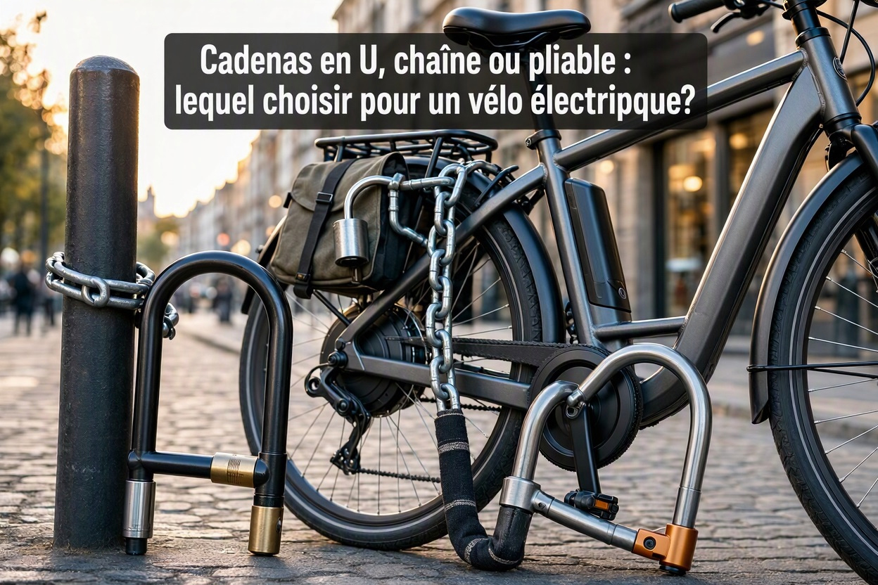 Cadenas en U, chaîne ou pliable : lequel choisir pour un vélo électrique?