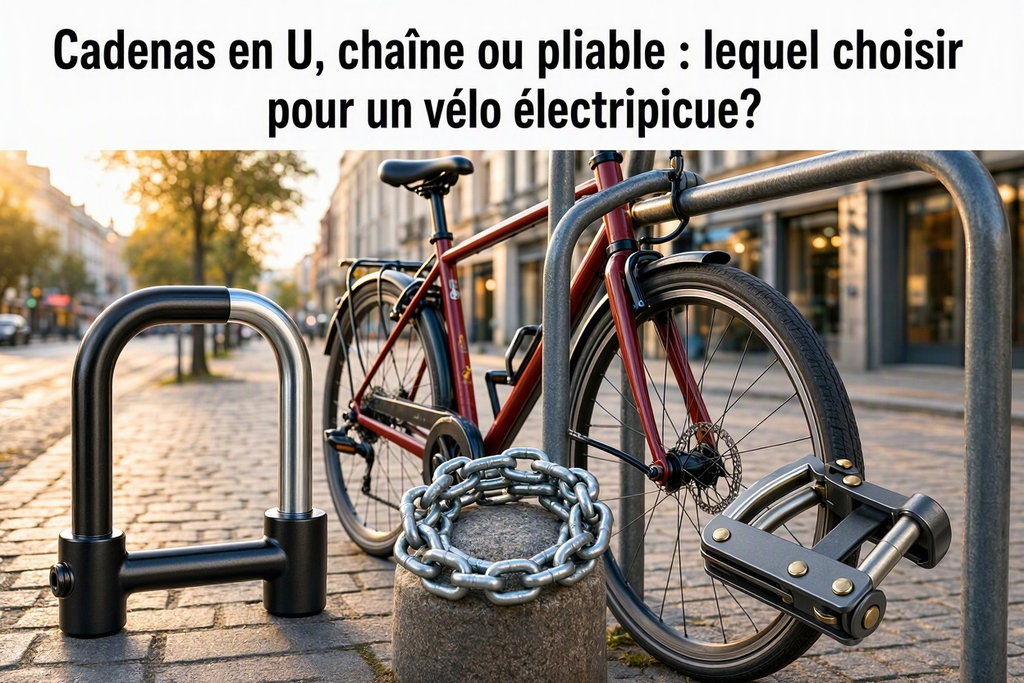 Cadenas en U, chaîne ou pliable : lequel choisir pour un vélo électrique?