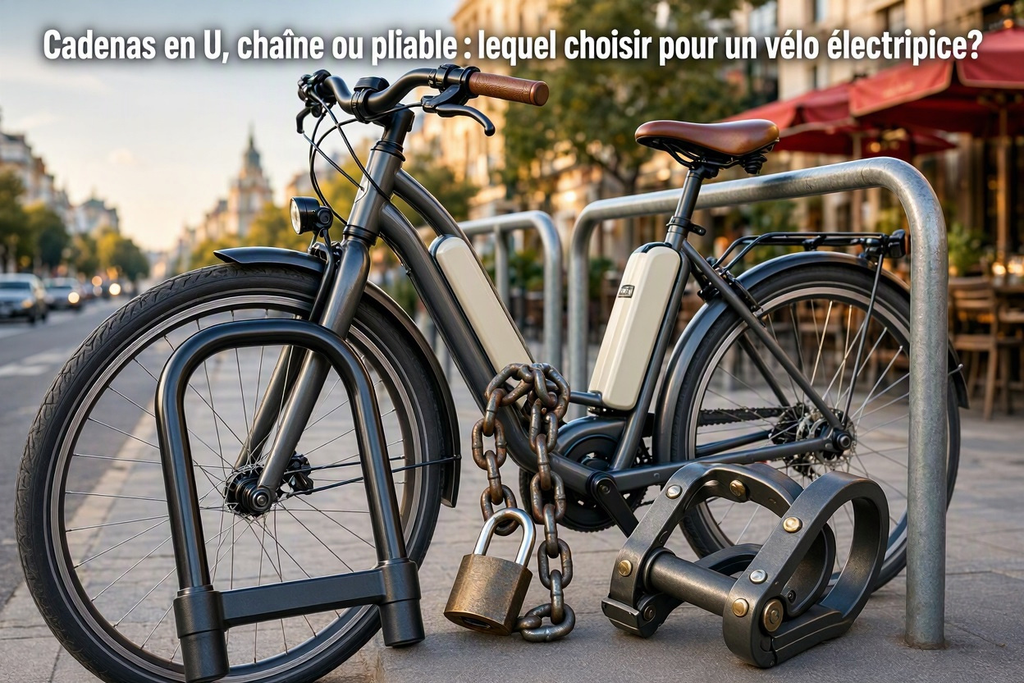 Cadenas en U, chaîne ou pliable : lequel choisir pour un vélo électrique?