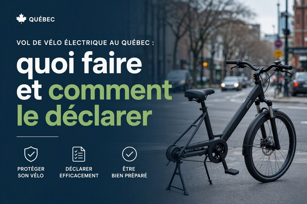 Vol de vélo électrique au Québec : quoi faire et comment le déclarer