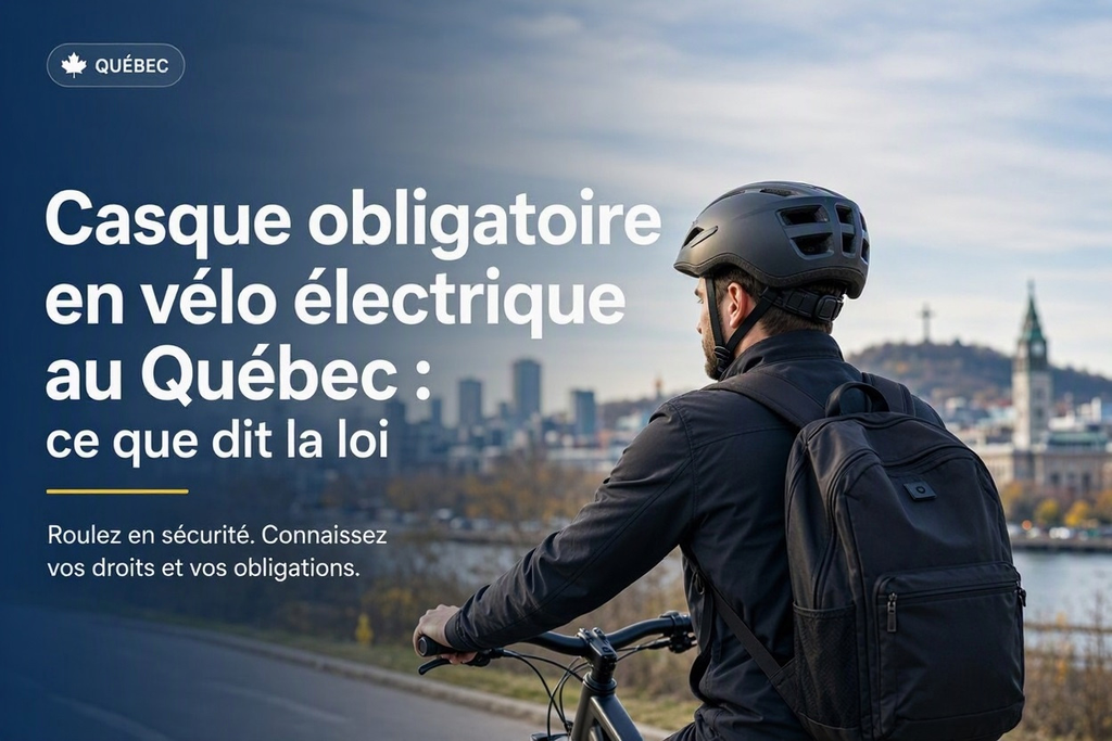 Casque obligatoire en vélo électrique au Québec : ce que dit la loi