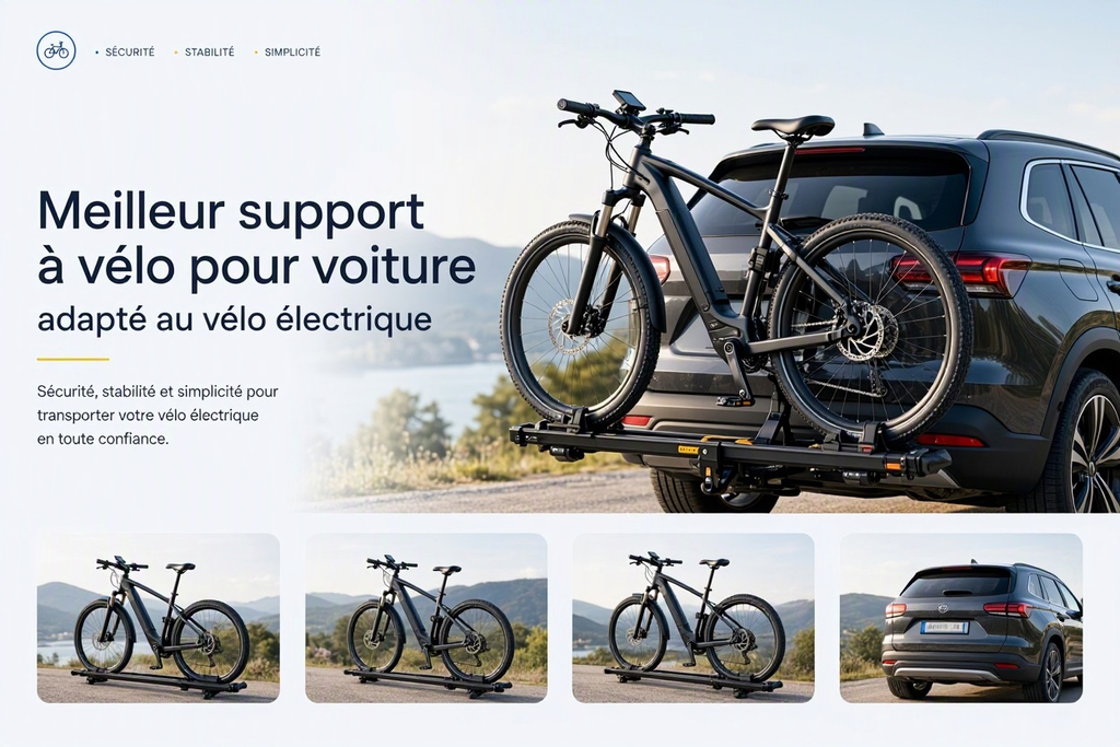 Meilleur support à vélo pour voiture adapté au vélo électrique
