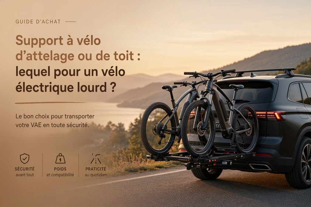 Support à vélo d'attelage ou de toit : lequel pour un vélo électrique lourd?