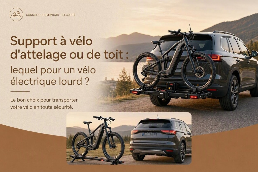 Support à vélo d'attelage ou de toit : lequel pour un vélo électrique lourd?