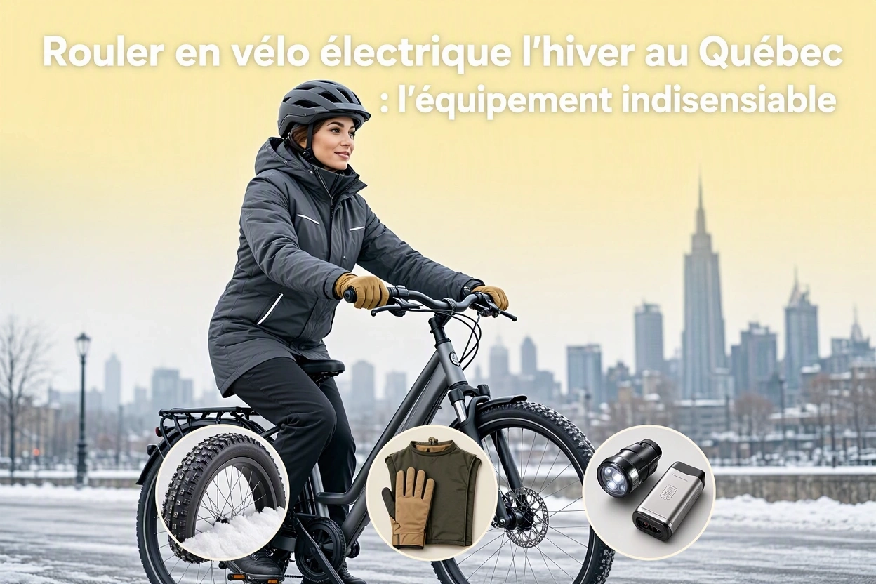 Rouler en vélo électrique l'hiver au Québec : l'équipement indispensable