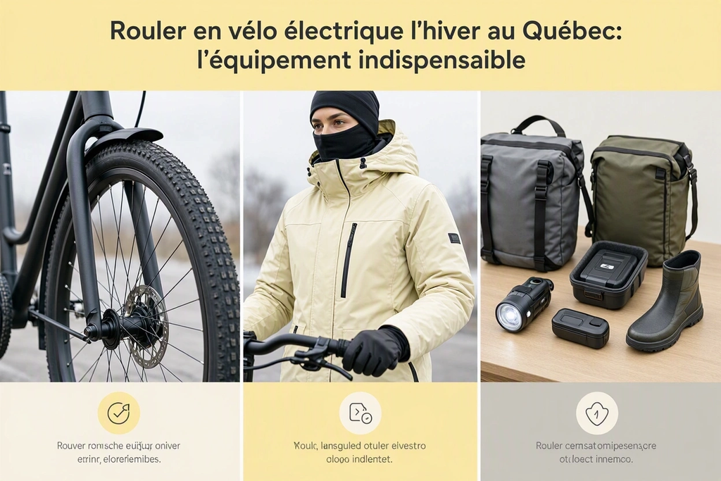 Rouler en vélo électrique l'hiver au Québec : l'équipement indispensable